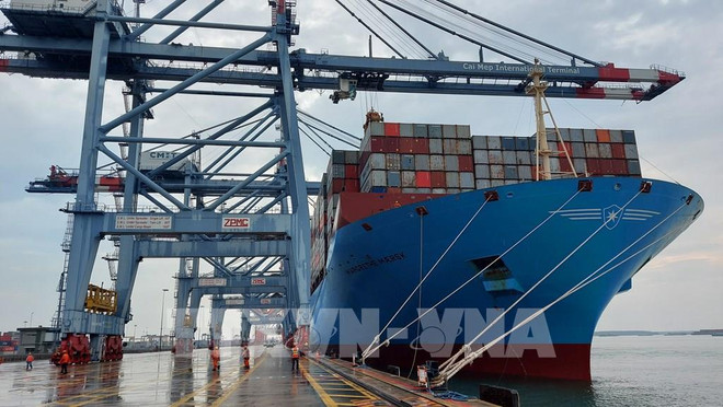 Le Vietnam accueillit Margrethe Maersk, un des plus grands porte-conteneurs du monde ảnh 1 Le Vietnam accueillit Margrethe Maersk, un des plus grands porte-conteneurs du monde ảnh 1