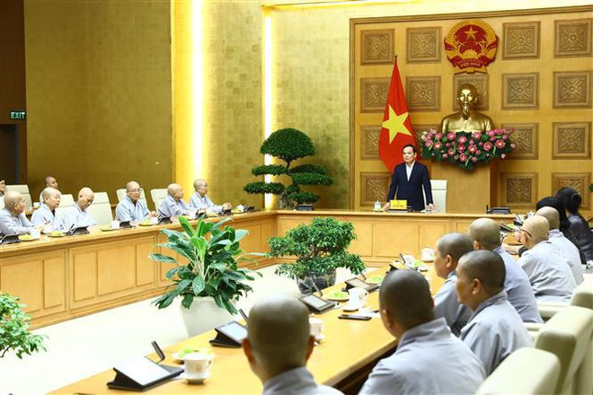Le vice-PM Tran Luu Quang rencontre des représentantes de la Sangha bouddhiste du Vietnam ảnh 1 Le vice-PM Tran Luu Quang rencontre des représentantes de la Sangha bouddhiste du Vietnam ảnh 1