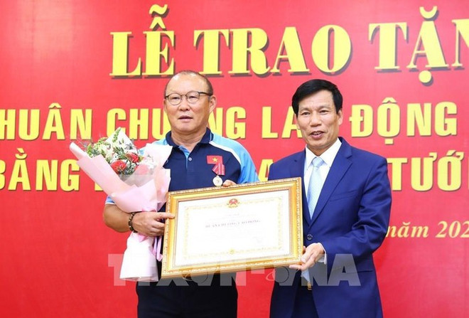 L’entraîneur en chef sud-coréen Park Hang-seo à l’honneur ảnh 1 L’entraîneur en chef sud-coréen Park Hang-seo à l’honneur ảnh 1
