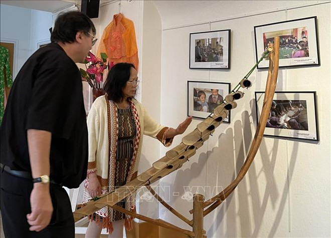 Exposition des patrimoines culturels et instruments musicaux traditionnels vietnamiens en France ảnh 3 Exposition des patrimoines culturels et instruments musicaux traditionnels vietnamiens en France ảnh 3