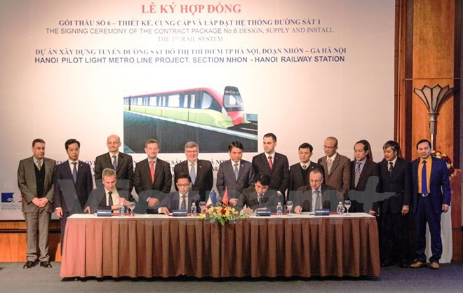 Une enveloppe de 319,5 millions d'euros pour le projet de ligne ferroviaire Nhôn-gare de Hanoï ảnh 1 Une enveloppe de 319,5 millions d'euros pour le projet de ligne ferroviaire Nhôn-gare de Hanoï ảnh 1