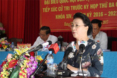 La présidente de l’AN rencontre des électeurs de Can Tho ảnh 1 La présidente de l’AN rencontre des électeurs de Can Tho ảnh 1