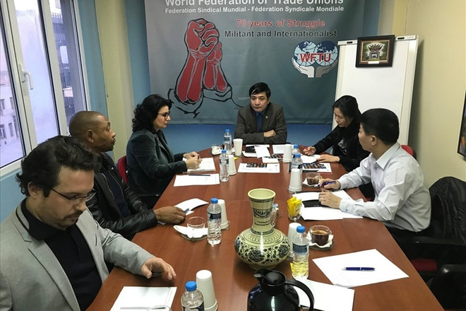 Une délégation vietnamienne travaille avec la Fédération syndicale mondiale ảnh 1 Une délégation vietnamienne travaille avec la Fédération syndicale mondiale ảnh 1
