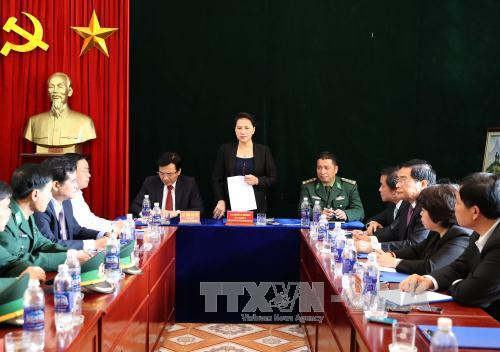 La présidente de l'AN Nguyên Thi Kim Ngân en tournée à Diên Biên ảnh 1 La présidente de l'AN Nguyên Thi Kim Ngân en tournée à Diên Biên ảnh 1