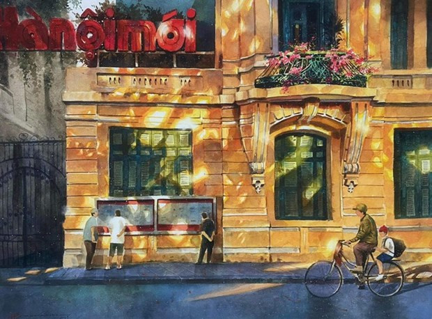 Une exposition sur Hanoi séduit les amateurs d'art ảnh 2