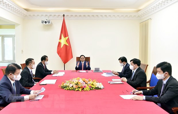 Entretien virtuel Pham Minh Chinh-Angela Merkel ảnh 1