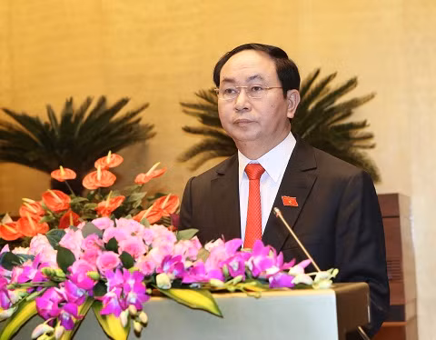 Le chef de l’Etat Tran Dai Quang se rend à Ninh Binh ảnh 1