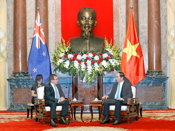 Le président Tran Dai Quang reçoit le ministre néo-zélandais des AE ảnh 1