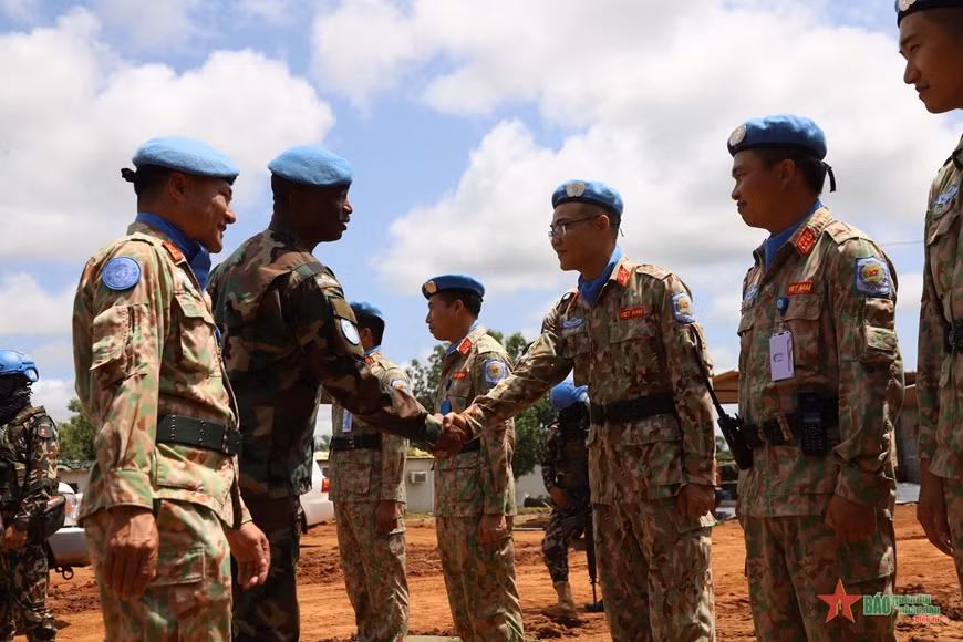 L'Unité de génie militaire n°1 du Vietnam à la FISNUA célèbre la Fête nationale ảnh 1 L'Unité de génie militaire n°1 du Vietnam à la FISNUA célèbre la Fête nationale ảnh 1