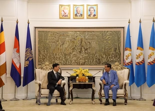 La presse cambodgienne salue la visite du permanent du Secrétariat du PCV Vo Van Thuong ảnh 1