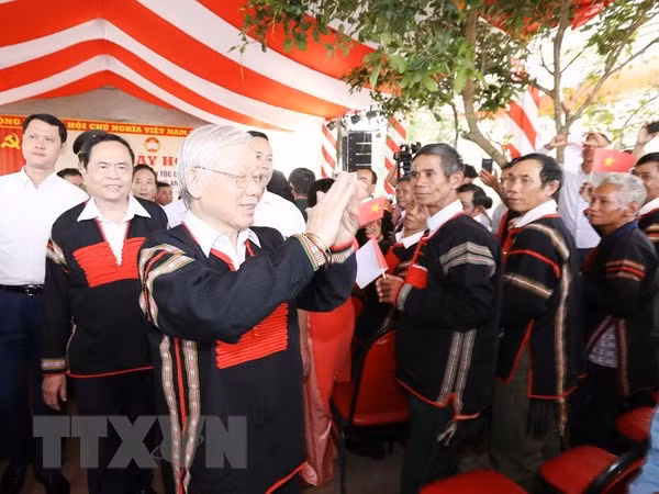 Nguyen Phu Trong à la Fête de la grande union nationale à Dak Lak ảnh 1