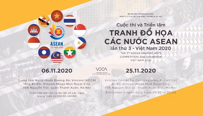 Bientôt la 3è exposition de peinture graphique des pays de l'ASEAN - Vietnam 2020 à Hanoï ảnh 1