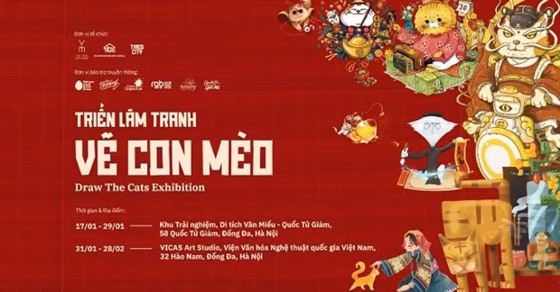 Une exposition d’art célèbre l’Année du Chat à Hanoi ảnh 1