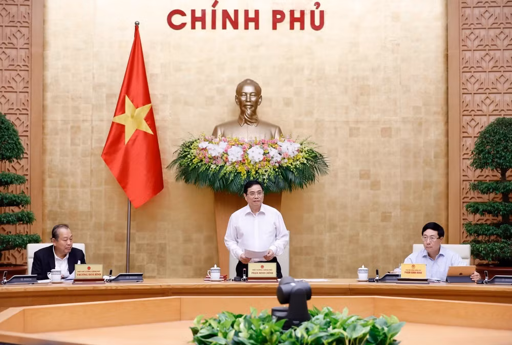 Le Premier ministre Pham Minh Chinh préside une réunion sur le travail du gouvernement ảnh 1 Le Premier ministre Pham Minh Chinh préside une réunion sur le travail du gouvernement ảnh 1