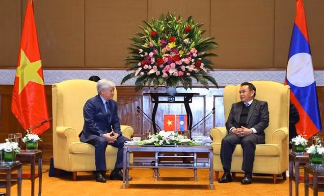 ​Entrevue entre le président du FPV et le président de l'AN lao ảnh 1