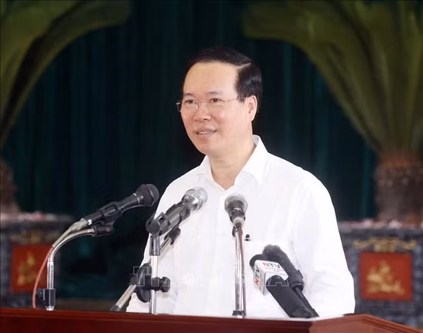 Le président Vo Van Thuong visite Xuân Kiên, nouvelle commune néo-rurale de Nam Dinh ảnh 1
