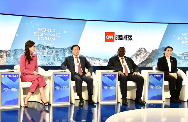 Le vice-PM Le Minh Khai à l’ouverture de la réunion annuelle du WEF à Davos ảnh 1