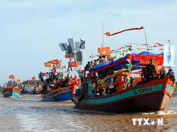 La cérémonie d'accueil de la Baleine de Ben Tre inscrite au patrimoine national ảnh 1