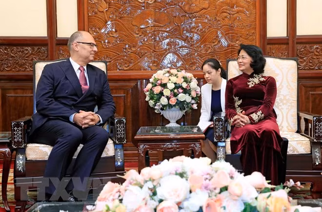 La présidente p.i du Vietnam Dang Thi Ngoc Thinh reçoit de nouveaux ambassadeurs ảnh 3