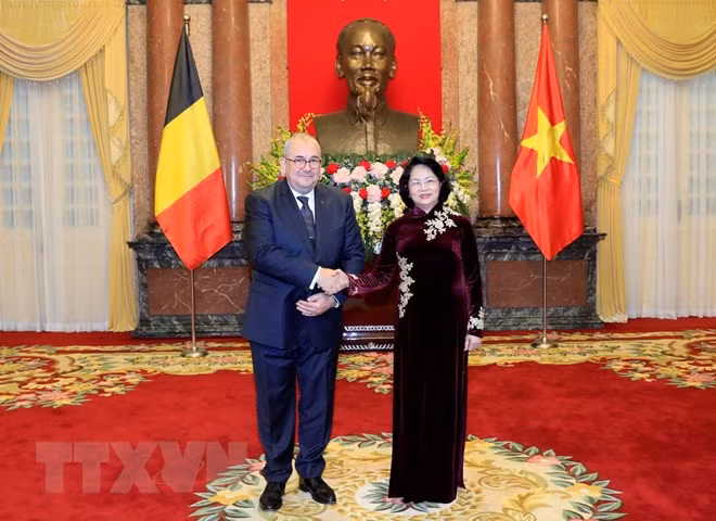 La présidente p.i du Vietnam Dang Thi Ngoc Thinh reçoit de nouveaux ambassadeurs ảnh 2