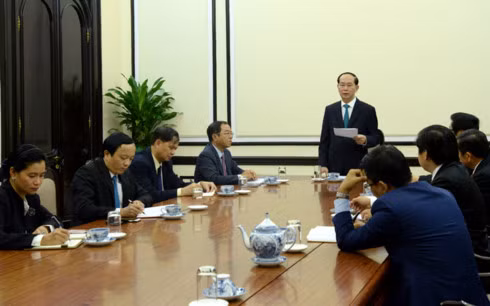 Tran Dai Quang travaille avec des responsables du Conseil consultatif des entreprises de l'APEC ảnh 1