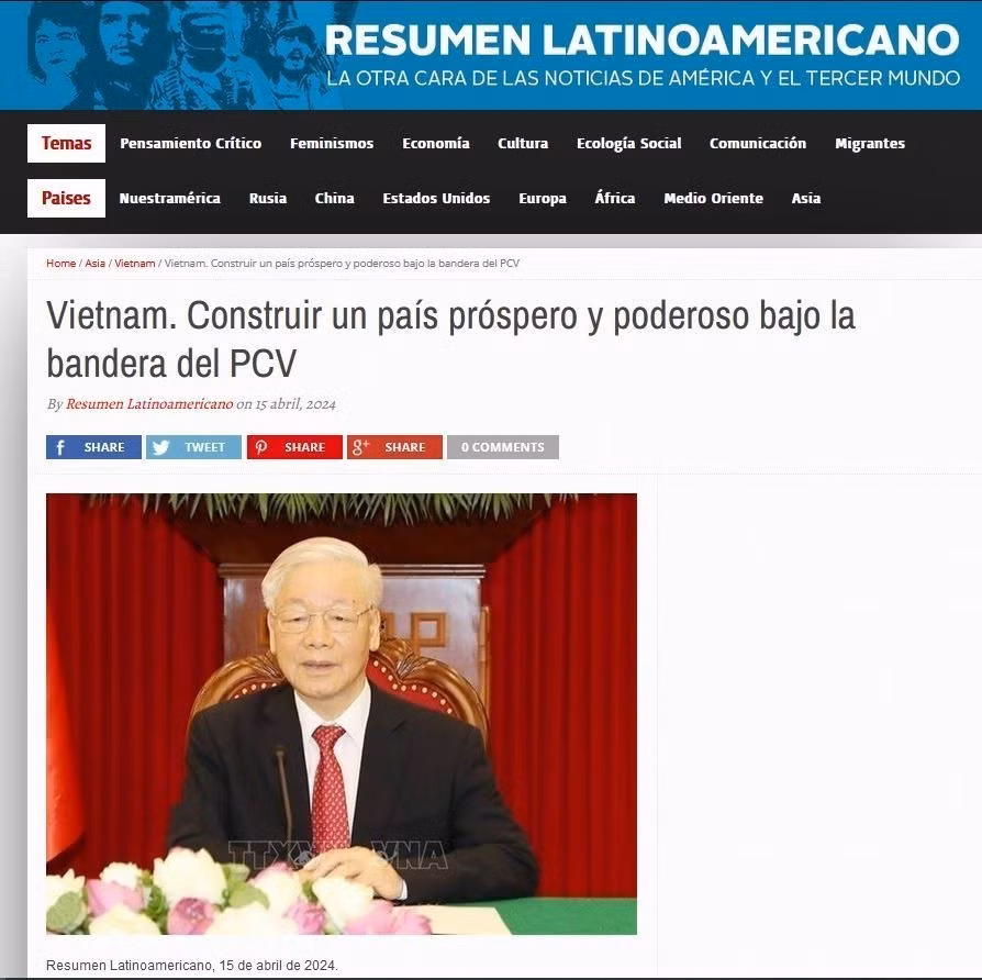 La presse argentine publie un article écrit par le secrétaire général du Parti Nguyen Phu Trong ảnh 1