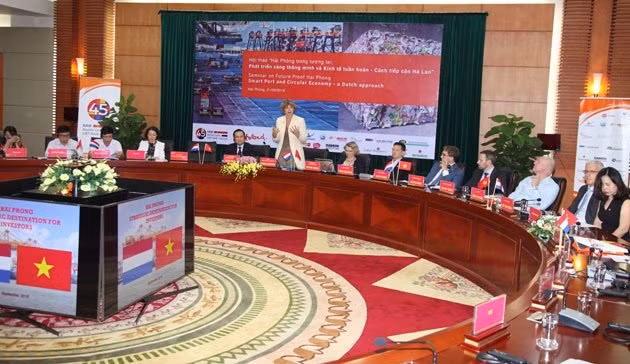 Les Pays-Bas partagent leur expérience en matière de développement de ports intelligents ảnh 1