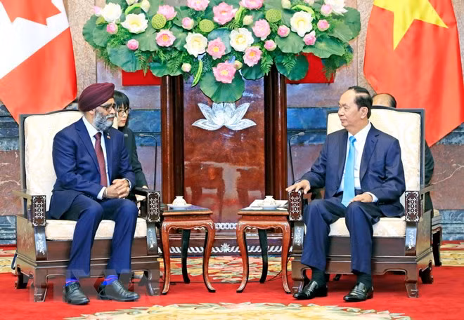 Le président Tran Dai Quang reçoit le ministre canadien de la Défense ảnh 1