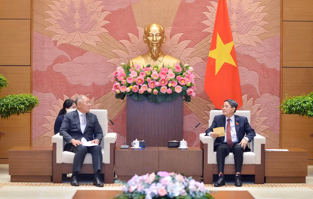 Le vice-président de l'AN Nguyen Duc Hai reçoit le président du groupe Huyndai Motor ảnh 1