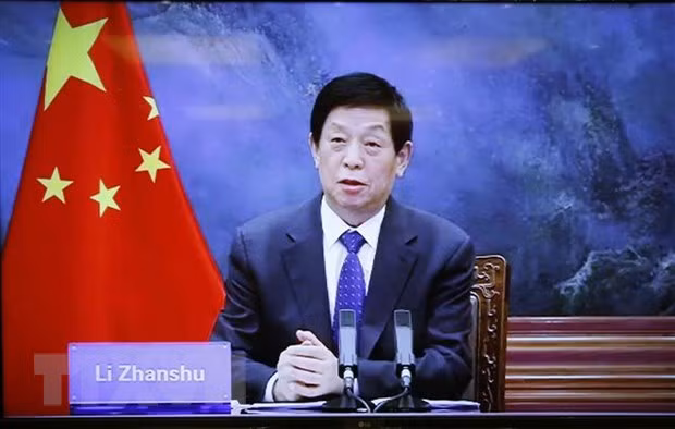 Vietnam-Chine : Entretien virtuel entre Vuong Dinh Hue et Li Zhanshu ảnh 2
