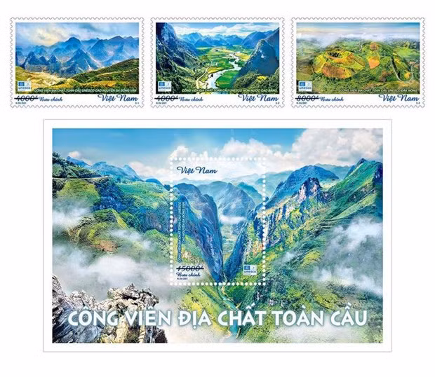 Émission d'une collection de timbres sur trois géoparcs mondiaux au Vietnam ảnh 1