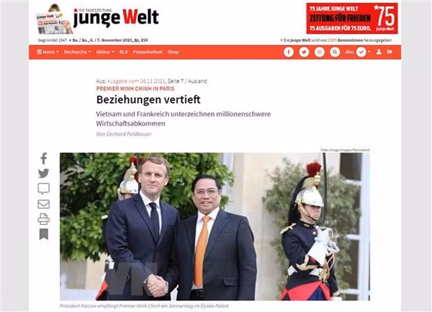 Un journal allemand souligne la visite du Premier ministre Pham Minh Chinh en France ảnh 1