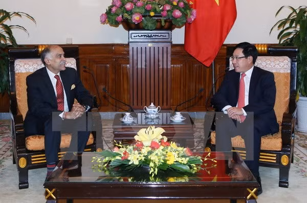  Le vice-Premier ministre Pham Binh Minh reçoit l’ambassadeur de l’Inde au Vietnam ảnh 1