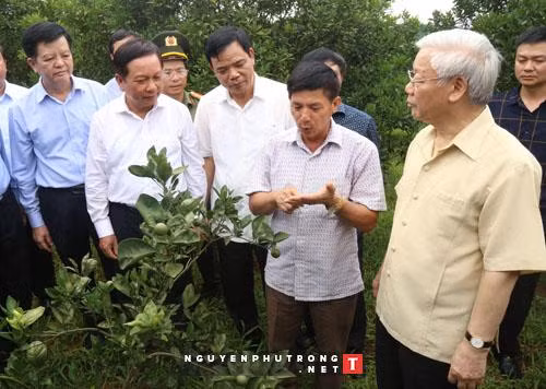 Le secrétaire général du Parti travaille dans la province de Hoa Binh ảnh 1