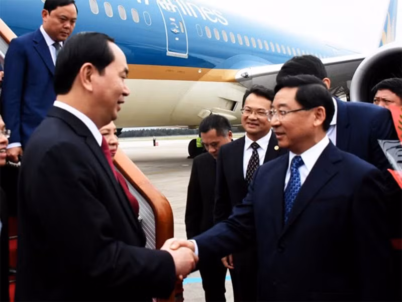 Le président Tran Dai Quang se rend à Fujian ảnh 1