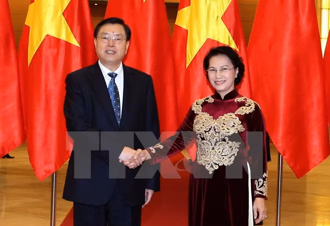Entretien Nguyen Thi Kim Ngan - Zhang Dejiang ảnh 1