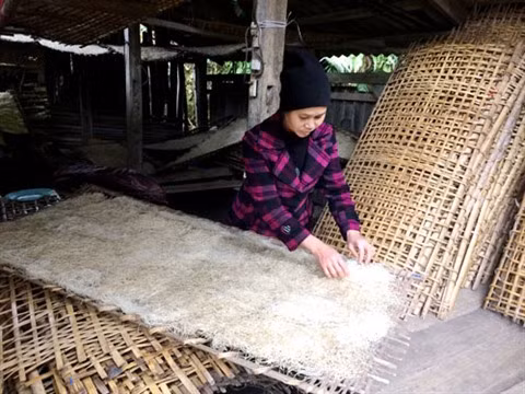 Bac Kan : L’effervescence du village de vermicelles à l’approche du Têt ảnh 1