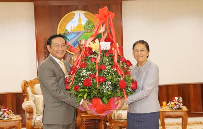 Le Vietnam félicite le Laos pour le Nouvel An traditionnel ảnh 1