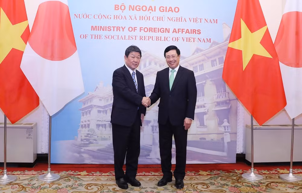 Entretien entre les ministres vietnamien et japonais des AE ảnh 1