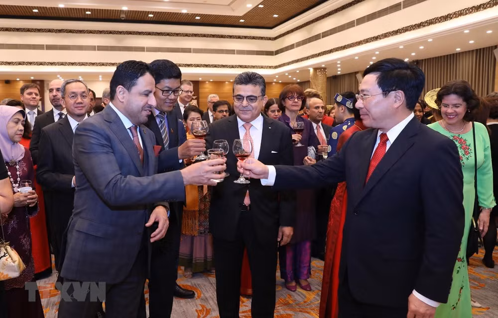 Tet traditionnel : rencontre avec le corps diplomatique à Hanoï ảnh 1