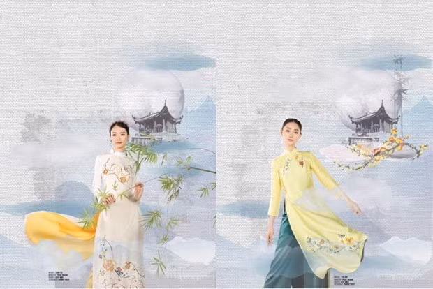 Festival de l'ao dai : vent de fraîcheur sur la montagne sacrée de Yên Tu ảnh 1