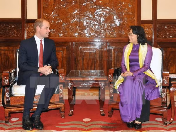La vice-présidente du Vietnam reçoit le Prince britannique William ảnh 1