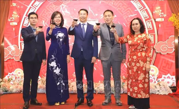 Les Vietnamiens célèbrent le Nouvel An lunaire à Hong Kong ảnh 1