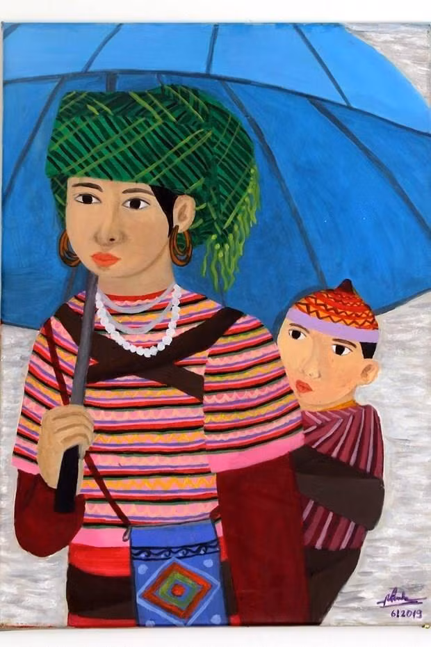 Une peinture d’une artiste malentendante vietnamienne exposée en Italie ảnh 1