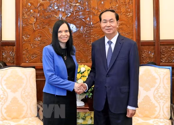Le président Tran Dai Quang salue les contributions de la diplomate polonaise ảnh 1