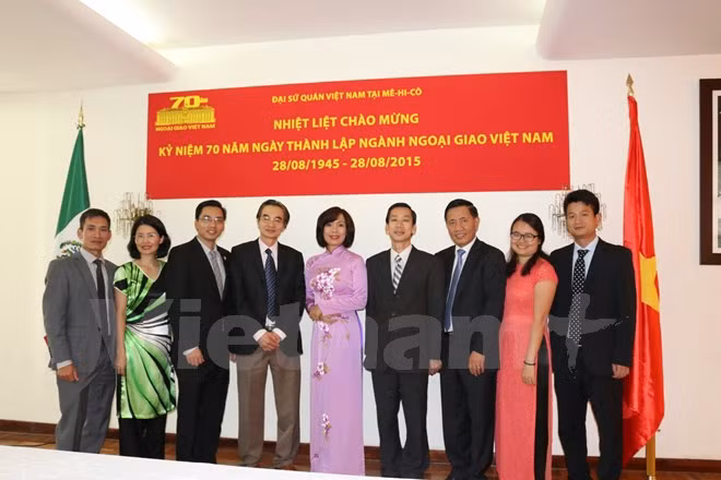 Cérémonie de célébration des 70 ans de la diplomatie vietnamienne au Mexique ảnh 1