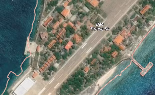 Le drapeau vietnamien sur l'île de Truong Sa Lon illustré sur Google Map ảnh 1 Le drapeau vietnamien sur l'île de Truong Sa Lon illustré sur Google Map ảnh 1