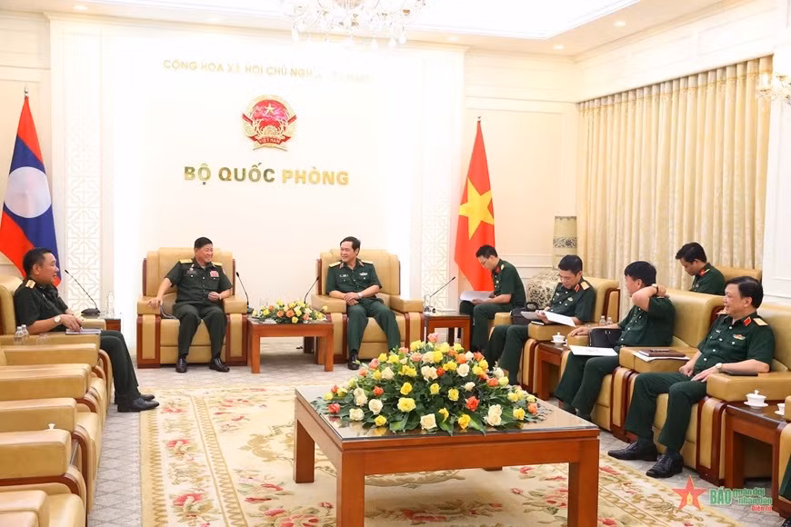 Le Vietnam et le Laos renforcent leur coopération en matière de défense ảnh 1