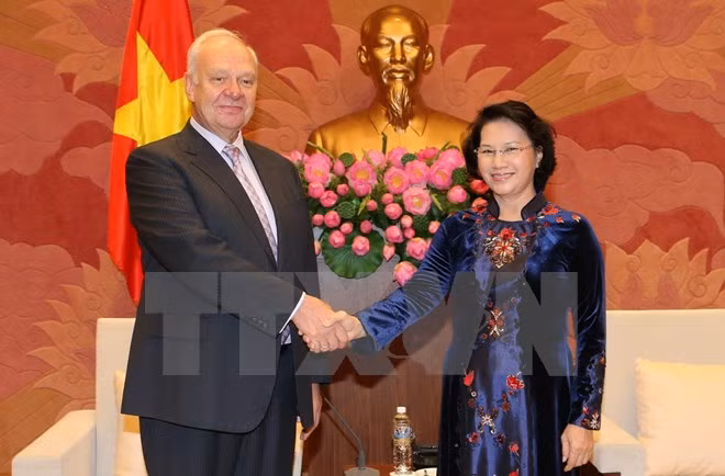 Nguyen Thi Kim Ngan reçoit les ambassadeurs russe, japonais et cubain ảnh 1