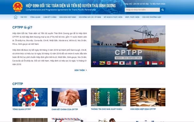 Un site d’internet sur le CPTPP, outil utile pour les entreprises et les habitants ảnh 1